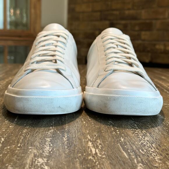 Vince Low Top Designer Casual Leather Lace Up Sneakers White Men’s Size US 11M main image 10